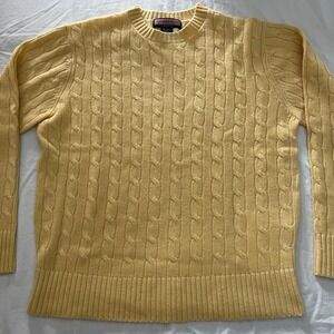 Vineyard Vines Mens M 100% Cashmere Cable Knit Sweater Crewneck Preppy Classic